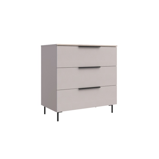 МС Роза Бежевый / Комод 900 «Ройс Бежевый Скин» — (Базовая комплектация)