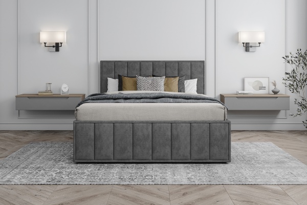 Кровать Лана (М) 1,4 Графит Софт