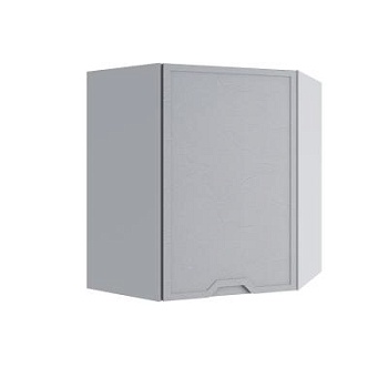 Верхний шкаф Арка Штукатурка серая ПУ 600*600 правый