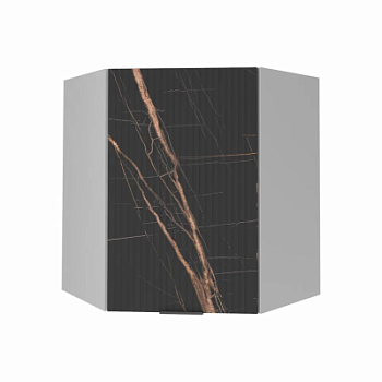 Верхний шкаф Монца Кварц черный ПУ 600*600