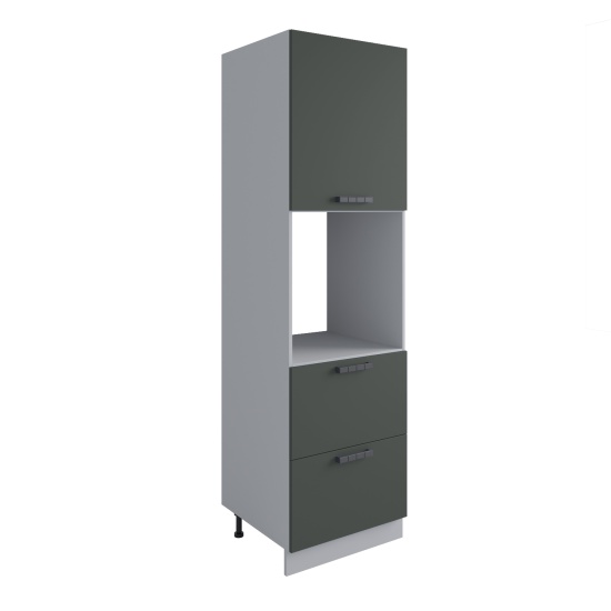 Пенал с нишей под духовку и ящиками Ройс Оливково-зеленый ПНЯ 600