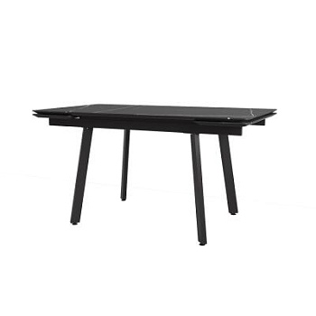 Стол стеклянный Лорд 1400х800х300 Мрамор чёрный