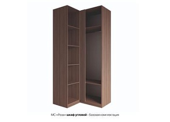 МС Роза Орех Франклин Шкаф угловой 1100