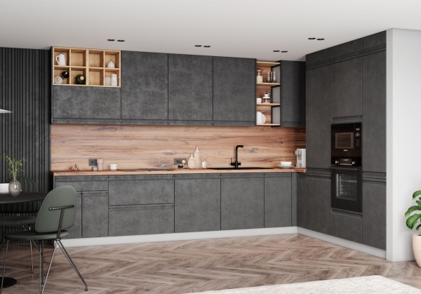 Модульная кухня Скала Бетон Тёмный