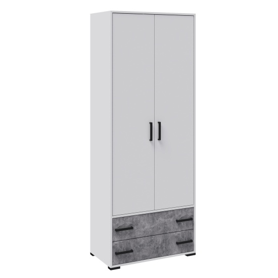 Спальня Лючия шкаф 2-хств. белый/ателье светлое