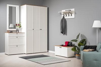 Модульная прихожая Остин Белый шагрень/Дуб Вотан