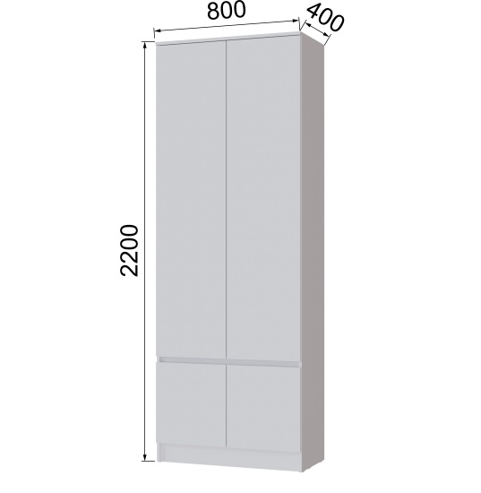 Прихожая Мэнкс Шкаф МПШ-31 белый