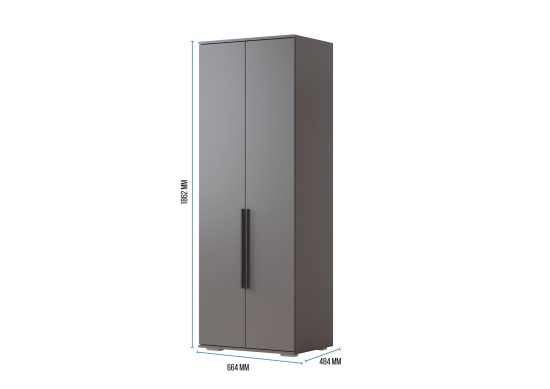 Шкаф 2-ств. Селеста Графит