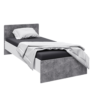 Спальня Лючия кровать 0,9 белый/ателье светлое