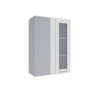 Верхний шкаф Квадро Белая кожа ВПУС 650