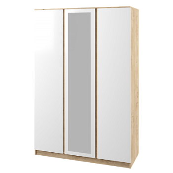 МС Марли Шкаф МШК 1400.1 дуб бунратти/белый глянец