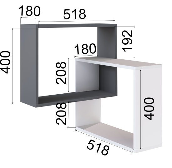 Полка навесная ПНМ-4 белый