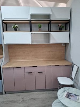 Кухня Ройс Пудра / Тренто Белый Эмалит