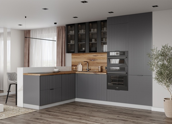 Модульная кухня Мелисса Графит Скин