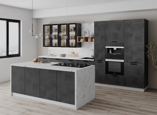 Модульная кухня Фенис Палм Графит
