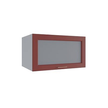 Верхний шкаф Квадро Красная кожа ГВПГС 800
