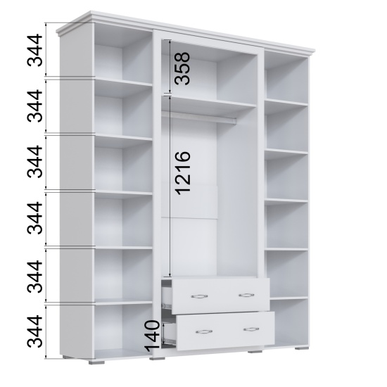 Спальня Леньяна Шкаф белый