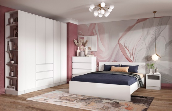 Спальня Мэнкс Кровать МСКР-1 1,4 белый