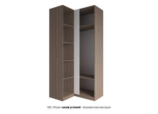 МС Роза Шкаф угловой 1100 Орех Франклин/Ройс Графит скин