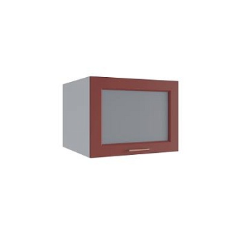 Верхний шкаф Квадро Красная кожа ГВПГС 600