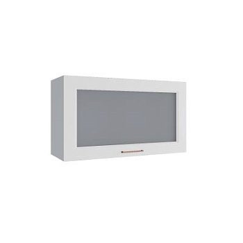 Верхний шкаф Квадро Белая кожа ВПГС 800