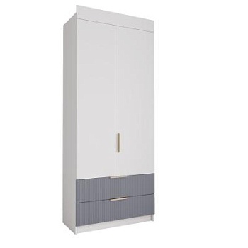 Шкаф 900 с ящиками Лавис ШД 900.1 (Белый/Серый эмалит)