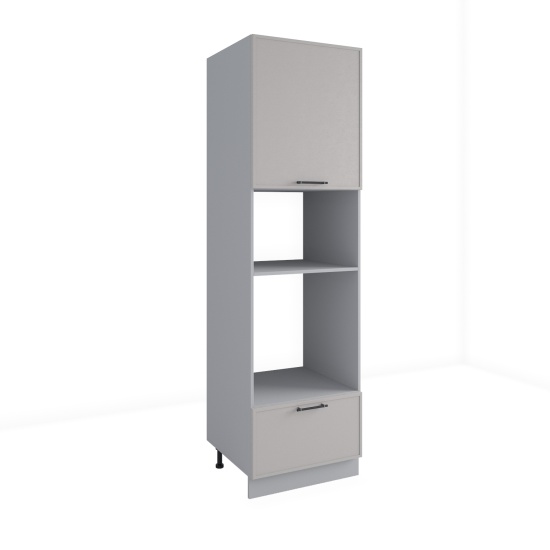 Пенал с нишей под духовку и СВЧ Марта Бежевый Скин ПНС 600