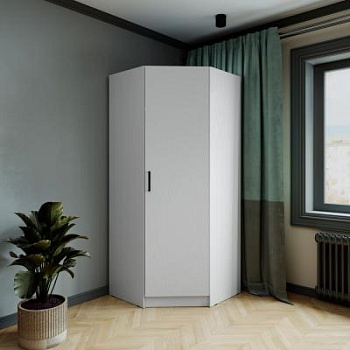 Шкаф комбинированный Ларс угловой угол скос белый