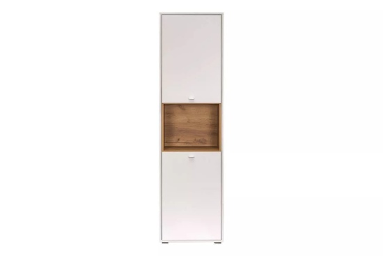 Бэль Шкаф комбинированный 10.04 Дуб Золотой / Белый