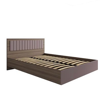 МС Роза Кровать 1400 Орех Франклин/Пудра скин