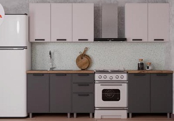 Кухня Магнолия 2.0 Кашемир/Сталь