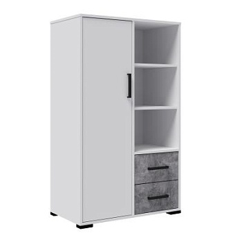 Спальня Лючия стеллаж книжный малый белый/ателье светлое