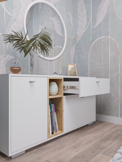 МС Ланс Комод К101 (МП) Белый