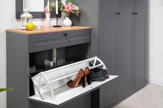 Модульная прихожая Остин Серый Графит/Дуб Вотан