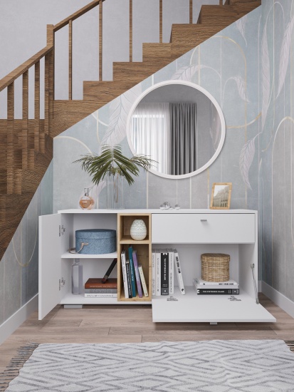 МС Ланс Комод К101 (МП) Белый