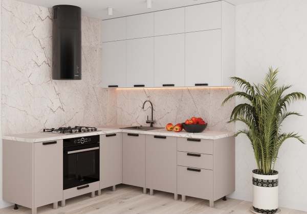 Модульная кухня Лаванда Кашемир / Молочный