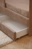Детский диван-кровать 160х80 см Happy капучино с матрасом, чехлом, ящиком и бортиком, кровать детская от 3х лет