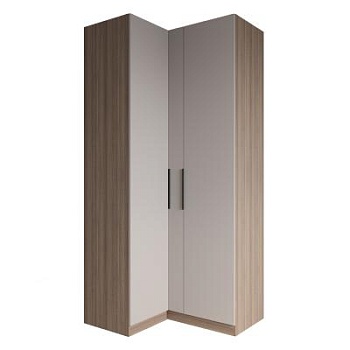 МС Роза Шкаф угловой 1100 Орех Франклин/Ройс Бежевый скин