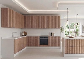 Модульная кухня Лотос Береза тёмная