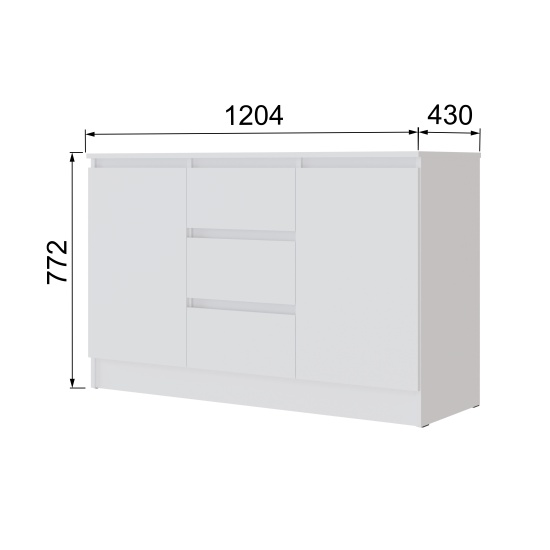 Гостиная Мэнкс Комод МГК-1 белый