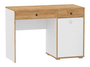 Вуди стол письменный 12.42 Дуб Крафт золотой/Белый Премиум