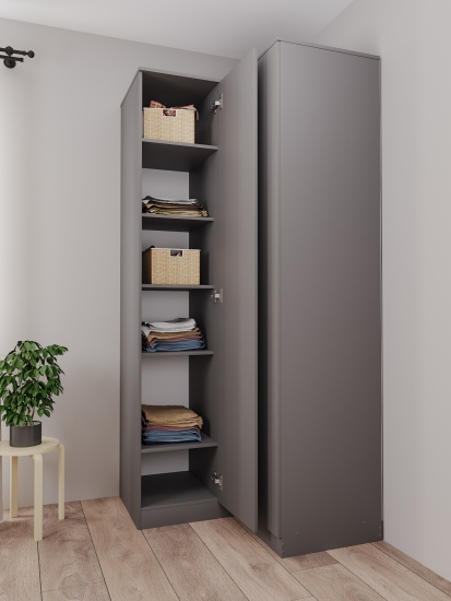 МС Мори Шкаф угловой МШУ 940 Графит