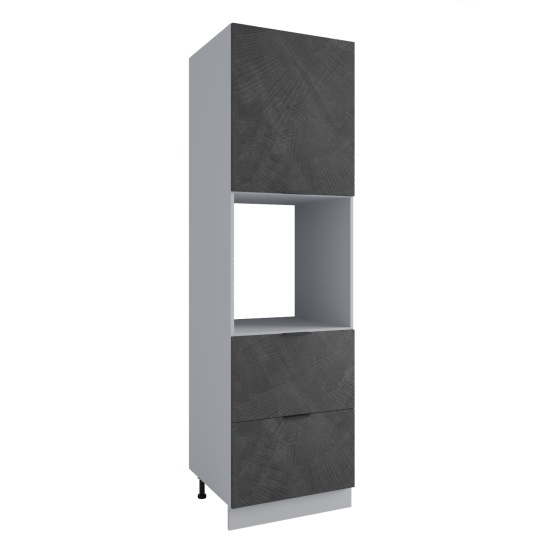 Пенал с нишей под духовку и ящиками Фенис Палм Грей ПНЯ 600