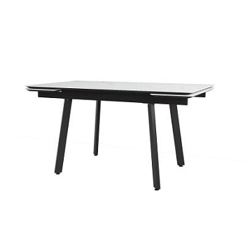 Стол стеклянный Лорд 1400х800х300 Мрамор белый