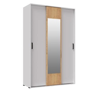 Спальня Лючия шкаф-купе белый/дуб крафт золотой