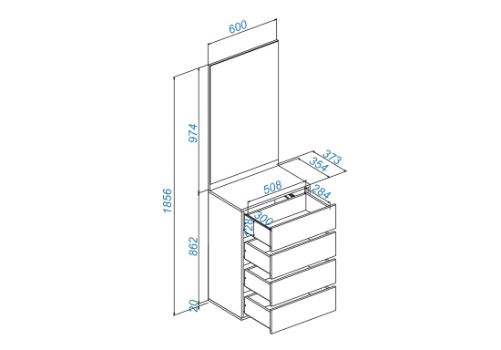 Прихожая Прага Тумба с зеркалом венге/дуб вотан/графит софт