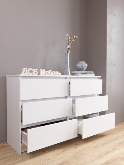 МС Мори Комод МК 1200.6 (МП/3) Белый