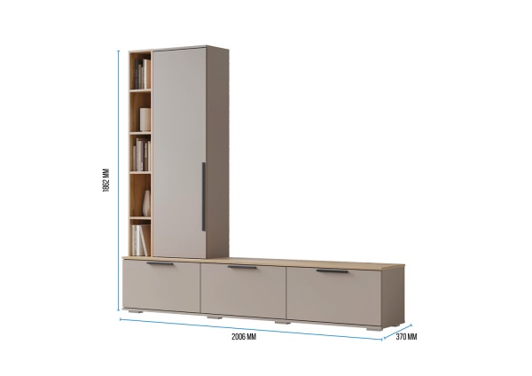Модульная гостиная Селеста Кашемир/Дуб Вотан