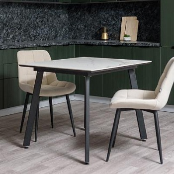 Стол керамический Граф 1000х800 Белый