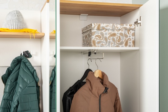 Модульная прихожая Октава Белый шагрень/Дуб Вотан